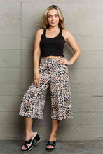 Load image into Gallery viewer, Ninexis Leopard High Waist Flowy Wide Leg Pants with Pockets Ti Amo I love you
