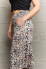 Load image into Gallery viewer, Ninexis Leopard High Waist Flowy Wide Leg Pants with Pockets Ti Amo I love you
