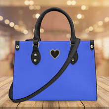 Load image into Gallery viewer, Ti Amo I love you - Exclusive Brand - Neon Blue - Luxury Womens PU Tote Bag - Black Straps
