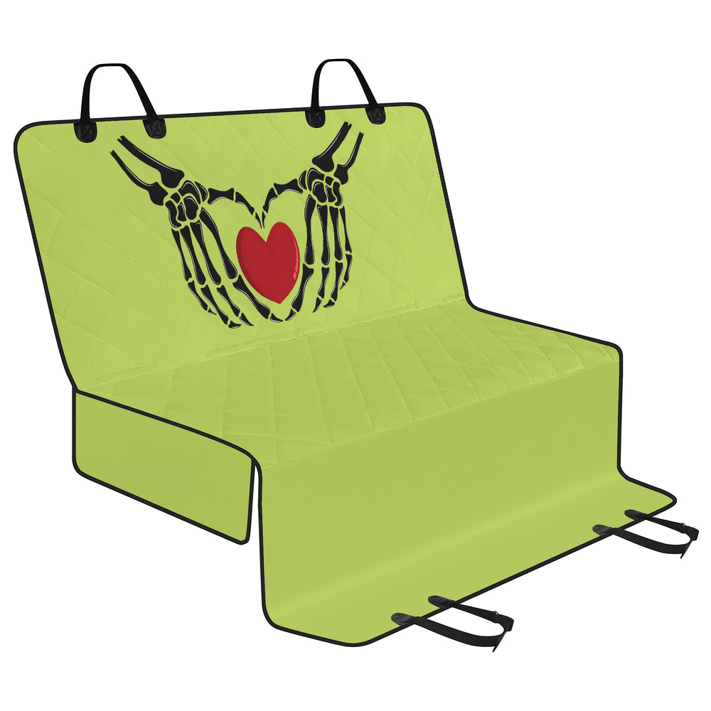 Ti Amo I love you - Exclusive Brand - Yellow Green - Skeleton Hands with Heart - Pet Seat Covers