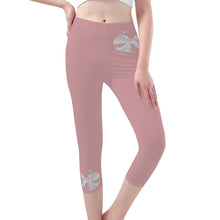 Load image into Gallery viewer, Ti Amo I love you -  Exclusive Brand - Oriental Pink- Womens / Teen Girls  / Womens Plus Size  - Angry Fish - Capri Yoga Leggings - Sizes XS-3XL
