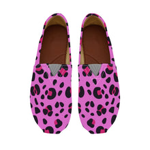 Load image into Gallery viewer, Ti Amo I love you  - Exclusive Brand - Persian Pink with Cerise Leopard Spots - Womens Casual Flat Driving Shoes
