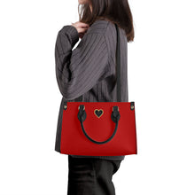 Load image into Gallery viewer, Ti Amo I love you - Exclusive Brand - Guardsman Red - Luxury Womens PU Tote Bag - Black Straps
