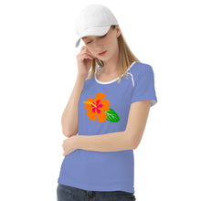 Load image into Gallery viewer, Ti Amo I love you - Exclusive Brand - Mood Mode - Hawaiian Flower - Women&#39;s T shirt - Sizes XS-2XL
