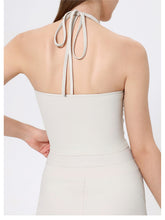 Load image into Gallery viewer, Womens Halter Lace up Yoga Clothes Vest High Grade Sexy Beauty Back Slim Fit Fitness Vest Bra
