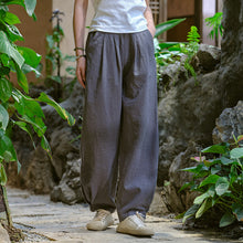 Load image into Gallery viewer, Womens - Cotton Linen - Spring/ Summer - Artistic Stone Washed Loose Slimming Pants
