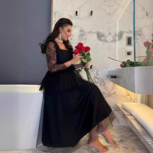 Load image into Gallery viewer, Womens Sexy Lace Stitching Mesh Large Swing Prom Evening Dress
