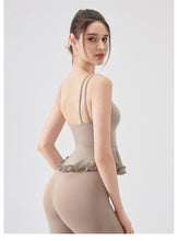 Load image into Gallery viewer, Womens Air Sense Beauty Back Lace Yoga Vest with Chest Pads Pilates Workout Underwear Sports Bra
