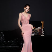 Load image into Gallery viewer, Wedding Diamond Toast Dress Bride Long Appreciation Dinner Fishtail Dress Evening Dress
