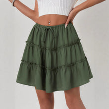 Load image into Gallery viewer, Women Clothing Lace up Adjustable Short Skirt Anti Exposure Pants Lining High Waist Skirt for Women
