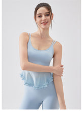 Load image into Gallery viewer, Womens Air Sense Beauty Back Lace Yoga Vest with Chest Pads Pilates Workout Underwear Sports Bra
