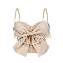 Load image into Gallery viewer, Womens Pearl Bow Boning Slim Fit Slimming Corset Top
