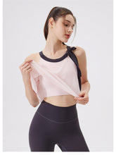 Load image into Gallery viewer, Womens Cloud Mesh Yoga Fixed Chest Pad Workout Top Shockproof Running Sports Bra Vest
