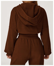 Load image into Gallery viewer, Womens Hooded Sweatshirt Autumn Winter Casual Loose Outdoor Running Fitness Sportswear Coat
