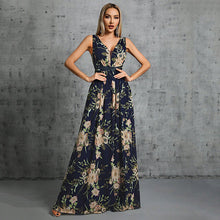 Load image into Gallery viewer, Evening Dress Sexy Deep V Plunge neck Backless Graceful Formal Dress Cocktail Party Prom Formal Dress
