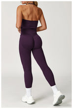 Load image into Gallery viewer, Sollinarry Seamless Yoga Vest Tight Breathable Pleated Sports Vest Casual Running Fitness Top
