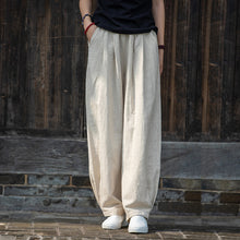 Load image into Gallery viewer, Womens - Cotton Linen - Spring/ Summer - Artistic Stone Washed Loose Slimming Pants
