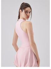 Load image into Gallery viewer, Fanxin Nude Feel Breathable Lapels Beauty Back Workout Bra Tight Outdoor Sports Running Fitness Yoga Vest
