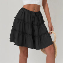 Load image into Gallery viewer, Women Clothing Lace up Adjustable Short Skirt Anti Exposure Pants Lining High Waist Skirt for Women
