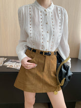 Load image into Gallery viewer, Early Autumn Suede High Grade Large Pocket Slimming A line Skirt
