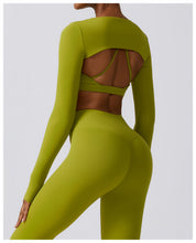 Load image into Gallery viewer, Sollinarry Outer Wear Sports Waistcoat Long Sleeved Shawl Yoga Clothes Nude Feel Workout Clothes Top Running Sports Blouse
