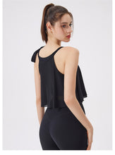 Load image into Gallery viewer, Womens Cloud Mesh Yoga Fixed Chest Pad Workout Top Shockproof Running Sports Bra Vest
