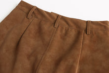 Load image into Gallery viewer, Early Autumn Suede High Grade Large Pocket Slimming A line Skirt
