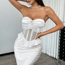 Load image into Gallery viewer, Womens Lace Sexy High Profile Figure Backless Micro Transparent Slim Fit Tube Top Corset

