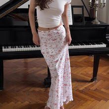 Load image into Gallery viewer, Womens Summer Fresh Floral Print Beach Vacation Slim Fit Draping High Waist Long Skirt
