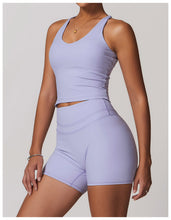 Load image into Gallery viewer, Sollinarry Cross Beauty Back Brushed Tight Outdoor Workout Exercise Underwear Yoga Vest Jacket
