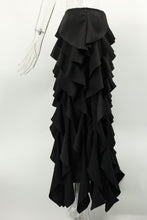 Load image into Gallery viewer, Spring Summer Romantic Chic Layered Irregular Asymmetric Ruffled A line Skirt
