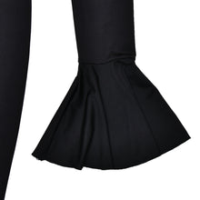 Load image into Gallery viewer, Sexy Sexy Solid Color Waist Tight Bell Sleeve Single Breasted Side Slit Dress
