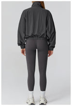 Load image into Gallery viewer, Womens Quick Drying Stand Collar Sports Jacket Zipper Windproof Outdoor Running Workout Long Sleeve Yoga Coat
