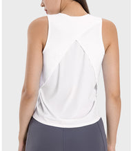 Load image into Gallery viewer, Moisture Wicking Breathable Loose Blouse Yoga Clothing Cool Cross Stitching Sports Top Vest

