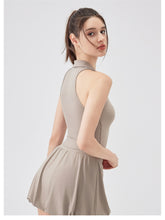 Load image into Gallery viewer, Fanxin Nude Feel Breathable Lapels Beauty Back Workout Bra Tight Outdoor Sports Running Fitness Yoga Vest
