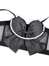 Load image into Gallery viewer, Womens Pearl Bow Boning Slim Fit Slimming Corset Top
