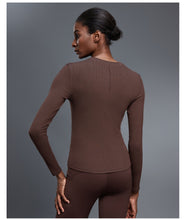 Load image into Gallery viewer, Autumn Casual All Match Henley Shirt Modal Skin Friendly Sports Top Fitness Yoga Long Sleeve T shirt Women
