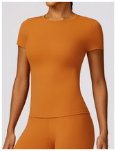 Load image into Gallery viewer, Womens Sollinarry Spring T Shirt Quick Drying Yoga Clothes Short Sleeve Workout Blouse Outdoor Running Sports Short Sleeve Top
