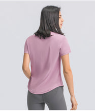 Load image into Gallery viewer, Womens Summer Simple Loose-Fitting Sanding Yoga Short Sleeve Lightweight Breathable Sports Running Fitness Top
