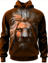 Load image into Gallery viewer, Men&#39;s Fashion Brand Lion&#39;s Head 3D Hoodie
