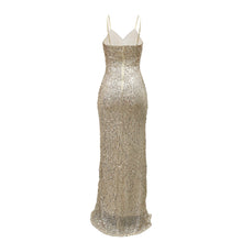 Load image into Gallery viewer, Sequin Sling Dress Host Cocktail Sexy Prom Evening Dress
