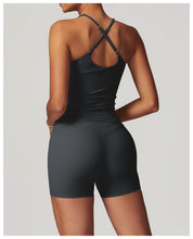 Load image into Gallery viewer, Sollinarry Cross Beauty Back Brushed Tight Outdoor Workout Exercise Underwear Yoga Vest Jacket
