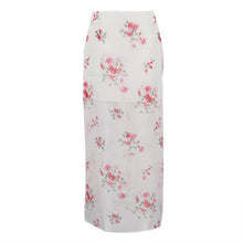 Load image into Gallery viewer, Womens Digital Printed See Through Lace High Waist Slit Double Layer Office Hip Skirt
