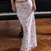 Load image into Gallery viewer, Womens Summer Fresh Floral Print Beach Vacation Slim Fit Draping High Waist Long Skirt
