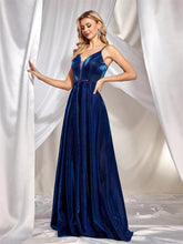 Load image into Gallery viewer, Sexy V neck Strap Elegant Prom Evening Dress Party Dress Women
