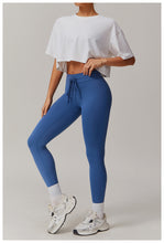 Load image into Gallery viewer, Sollinarry Brushed Sports Short Sleeved Top Comfortable O neck Short Fitness Running Yoga T-Shirt
