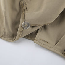 Load image into Gallery viewer, Womens Autumn Khaki Double Breasted Collar Trench Casual Jacket Coat
