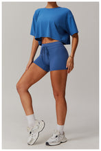 Load image into Gallery viewer, Sollinarry Brushed Sports Short Sleeved Top Comfortable O neck Short Fitness Running Yoga T-Shirt
