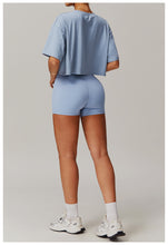 Load image into Gallery viewer, Sollinarry Brushed Sports Short Sleeved Top Comfortable O neck Short Fitness Running Yoga T-Shirt
