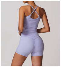 Load image into Gallery viewer, Sollinarry Cross Beauty Back Brushed Tight Outdoor Workout Exercise Underwear Yoga Vest Jacket
